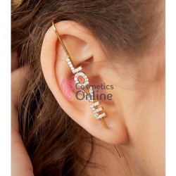 Cercel pentru dama modern EARR24HH Auriu - 1 bucata cu Cristale din sticla